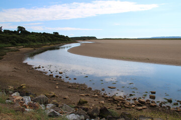 crozon estuary and atlantic ocean in brittany (france)