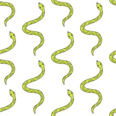 snakes pattern children's green animals