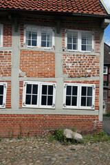Haus mit schiefen Fenster in Stade