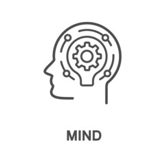 Icon – mind. The ability to think, know, understand, evaluate and make decisions.