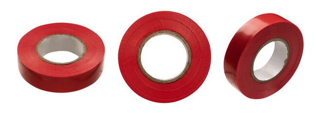 Insulation tape in different angles on a white background