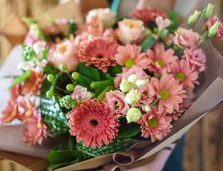 nice bouquet in the hands