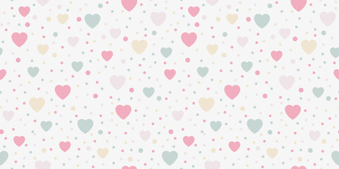 Seamless background hearts. Mother's Day, Valentine's Day, Easter, wedding, scrapbook, gift wrapping paper, web banner.