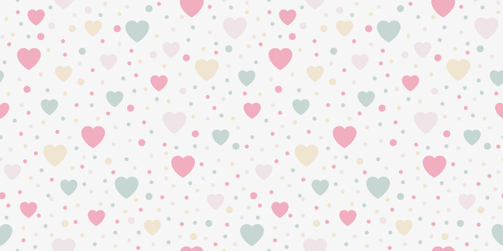 Seamless background hearts. Mother's Day, Valentine's Day, Easter, wedding, scrapbook, gift wrapping paper, web banner.