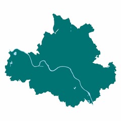 Obraz premium Dresden city map with Elbe river