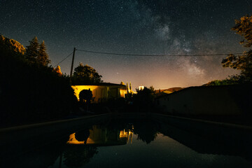Night Sky over Pool, Holiday France
