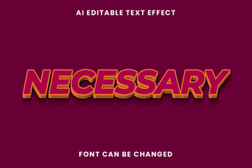 Necessary Text Effect