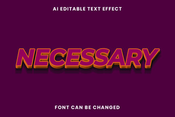 Necessary Text Effect
