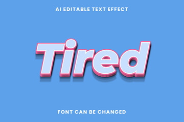 Tired Text Effect