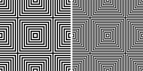 Seamless geometric checked lines patterns.