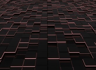 abstract background of black and pink squares