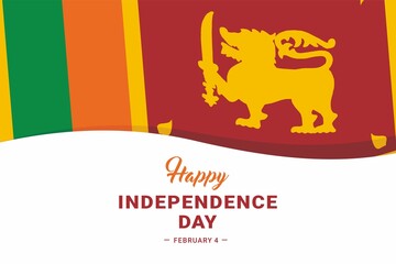 Illustration vector graphic of Sri Lanka Independence Day. The illustration is Suitable for banners, flyers, stickers, Card, etc.