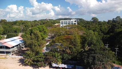 The landscape  of Bang Saray District Chonburi Thailand Southeast Asia photographed with a drone