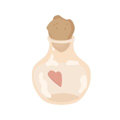 Emotions of love and romance as a gift. Vector isolated colorful element. 