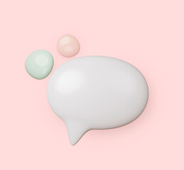 place for text 3d illustration on pink background.