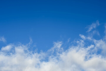 White clouds over blue sky wallpaper
