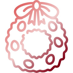 Naklejka premium wreath gradient icon