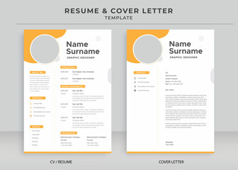 Resume and Cover Letter Template, Minimalist resume cv template, Cv professional jobs resume