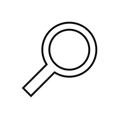 Magnifier line icon, vector outline logo isolated on white background