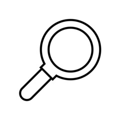 Magnifier line icon, vector outline logo isolated on white background