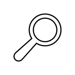 Magnifier line icon, vector outline logo isolated on white background