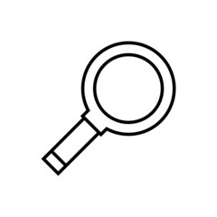 Magnifier line icon, vector outline logo isolated on white background