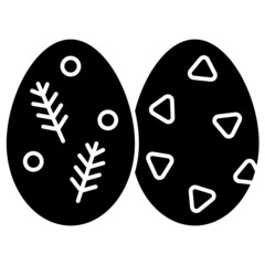 easter egg solid icon