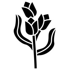 tulip solid icon
