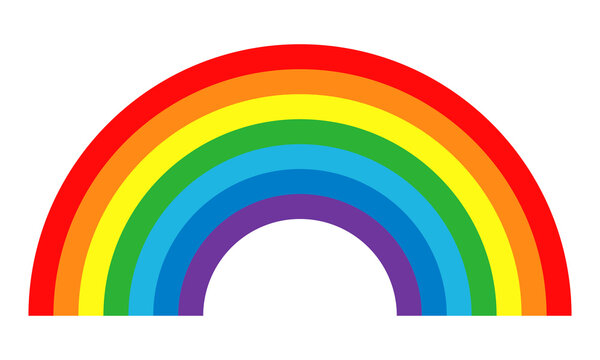 Rainbow icon on white background. LGBT symbol. Rainbow background. Vector Eps.