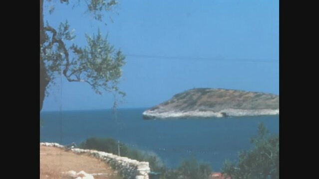 Italy 1977, Gargano sea and coast view