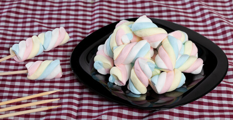 Multicolored Marshmallows - Tasty, Colorful And Fluffy Marshmallows.