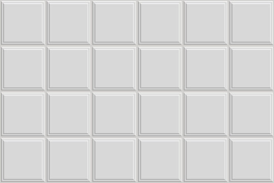 White suspended cassette plasterboard ceiling seamless pattern. Armstrong false ceiling for office and home. Grid vector background. Contemporary interior design
