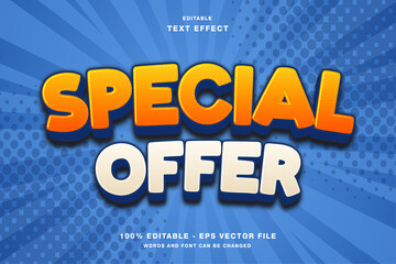 Special Offer Cartoon Comic 3D Editable Text Effect
