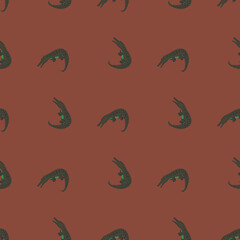 Cute crocodiles seamless pattern.Funny animals background.
