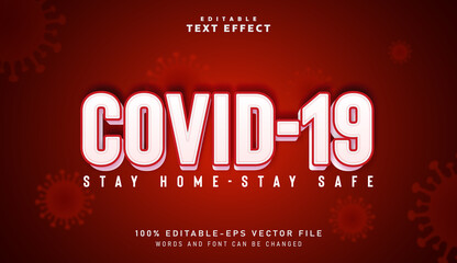 3D Covid-19 text effect - Editable text effect