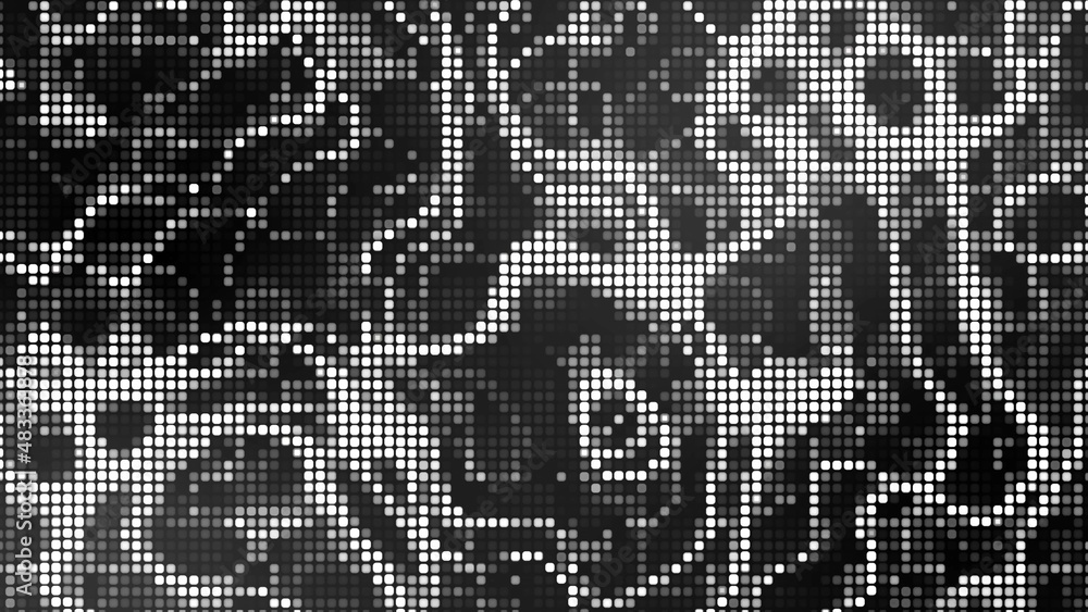 Poster abstract halftone background of squares. random mosaic design. the pattern of connecting waves, smok