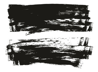 Flat Sponge Thin Artist Brush Long Background High Detail Abstract Vector Background Set 