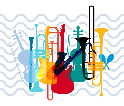 sfondo, strumenti musicali, musica, concerto, jazz