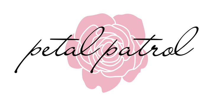 Petal patrol Flower girl Pale Pink Rose Wedding Signs 