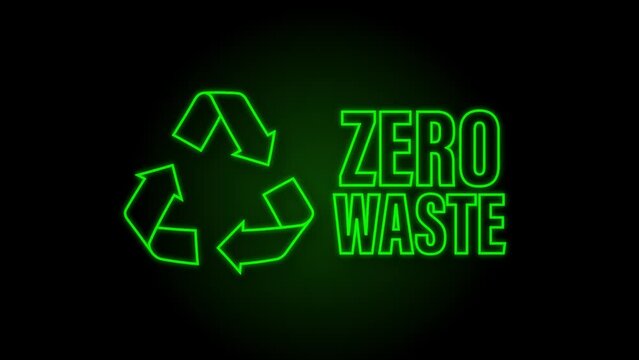 Success stories. Ecology neon banner. Motion Graphic