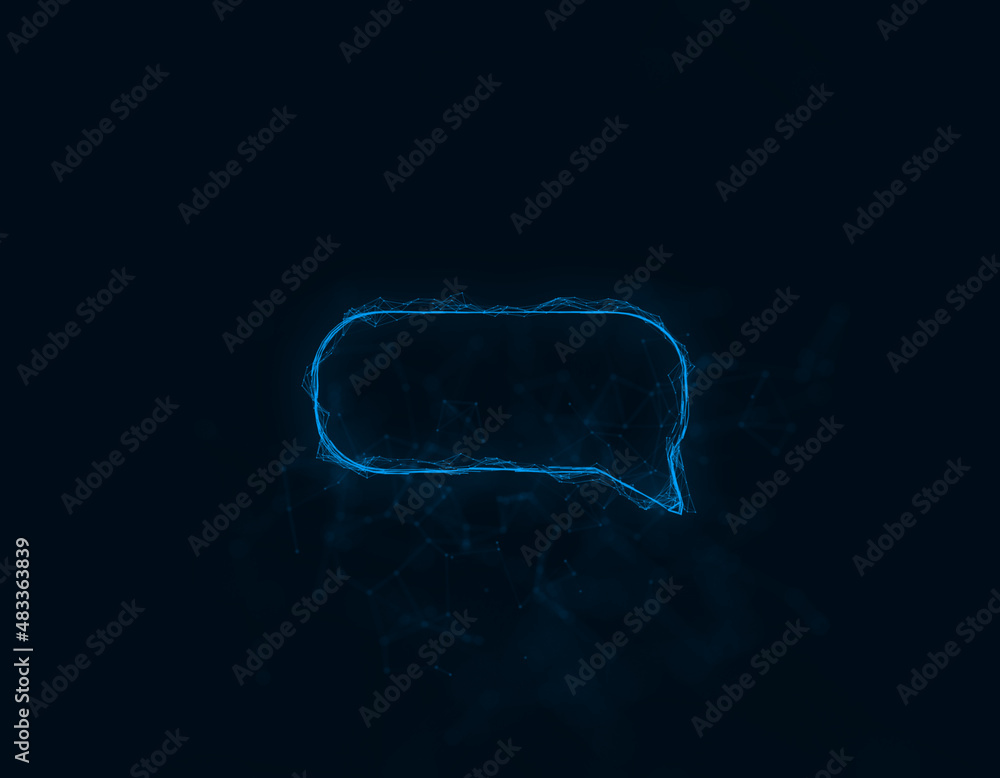 Aufkleber speech bubble chat icon isolated on white background. connected lines with dots. illustration