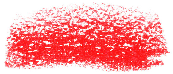 Spot drawn with oil crayons, red bright saturated on paper element