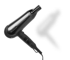 Hair dryer isolated on white background. Barber tool.