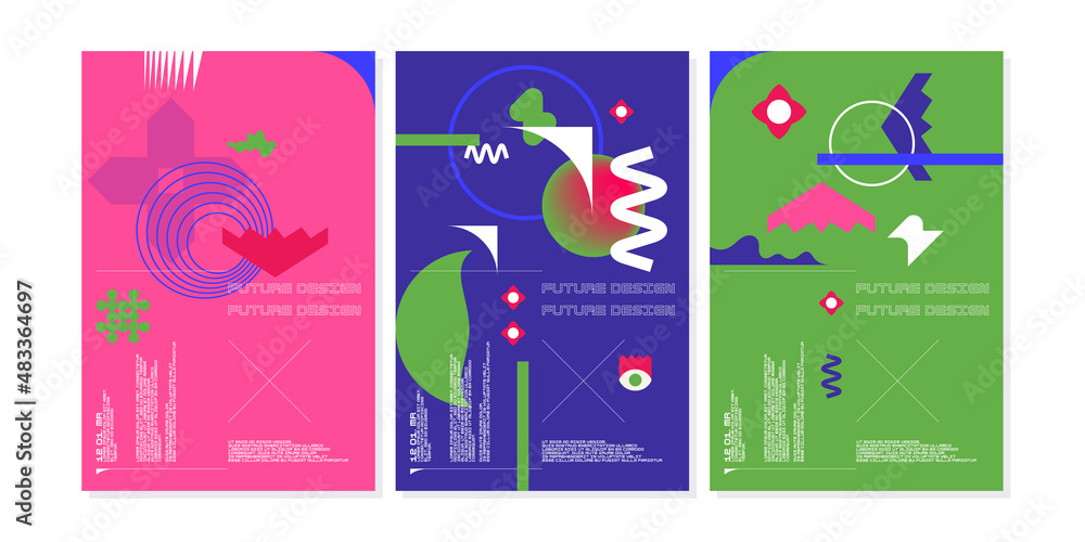 Poster graphic avant-garde in a new style. modern graphics for design. abstract geometric shapes.