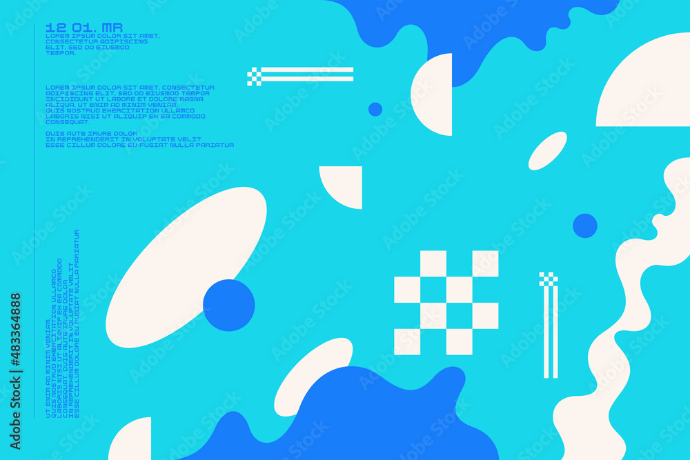 Poster graphic avant-garde in a new style. modern graphics for design. abstract geometric shapes.
