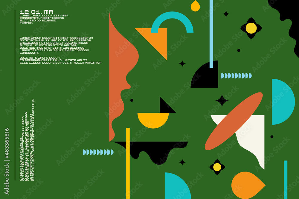 Poster graphic avant-garde in a new style. modern graphics for design. abstract geometric shapes.