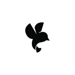 abstract and bold flying bird logo concept. Vector illustration