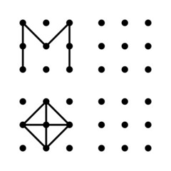 Educational game for children. Drawing kids activity. Handwriting practice. Vector illustration. 