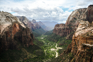 A view from Angels Landing in Zion National Park.