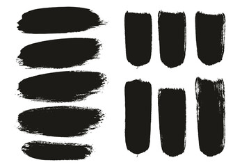 Round Brush Thick Long Background & Straight Lines Mix Artist Brush High Detail Abstract Vector Background Mix Set 